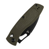 Pre Order | Heron Folding Knife - 3.13" Nitro V Blade| Olive Green G10 Handle with Diamond Pattern| Johan Jordaan - B2124V5