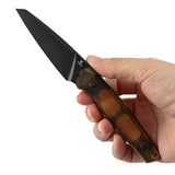 Parr Fixed Blade Knife - 3.12'' Blackwash 14C28N Blade | Amber PEI Handle | Jonathan Styles-G011B6
