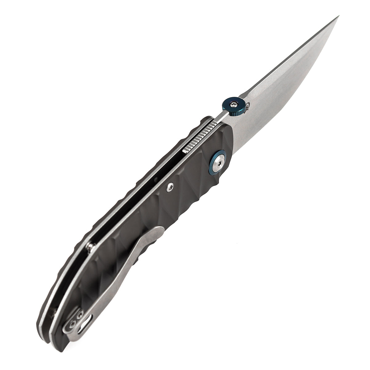 Tenable Tarkin Liner Knife | 3.4" Nitro-V Blade | Gray Aluminum Handle | Matthew Christensen Design | B1078A1