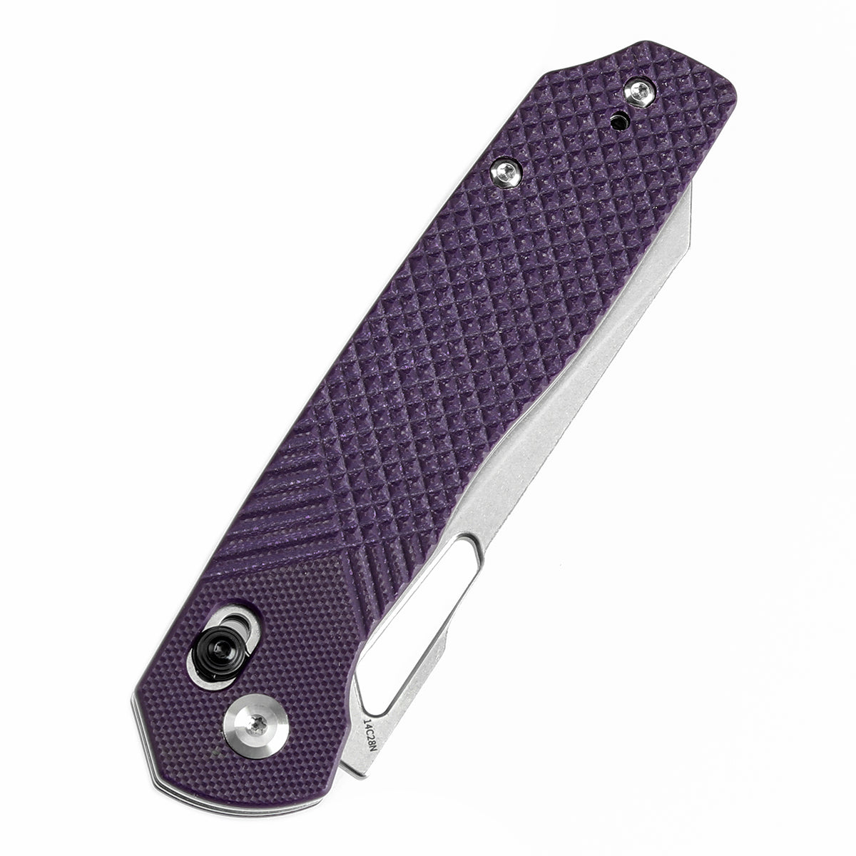 Tenable Shard Cross Bar Lock Purple G10 with Diamond Pattern