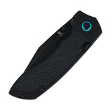 Tenable Entity Top Liner Lock Folding Knife | 3.52“ Blackwash 14C28N Blade | Black G10 Handle | Nalu Knives Design - B1036H3