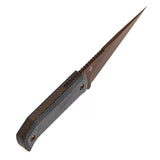 Pre-Order：Ships by Aug. 20 | Tenable ToothPik Fixed Blade | 3.04“ Rose Gold 14C28N Blade | Black Micarta Handle | Pinkerton Knives Design - G020A3