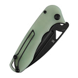 Tenable Bömbur Folding Knife Jade G10 Handle (3.53'' Blackwashed D2 Blade) Midgards Messer Design--T1054A8