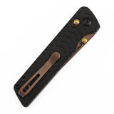 Tenable Anomaly Cross Bar Lock Knife | 3.14" Nitro-V | Black Aluminum | Pinkerton Knives Design- B2038V2