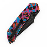 Tenable Fenrir Top Liner Lock Folding Knife| 3.4“ Blackwash D2 Blade | Jade G10 with Multicolor Camouflage Pattern Handle | Sparrow Knife Design | B1034H15