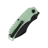 Tenable Pelican XL Folding knife | 3.5" Black TiCn Coated Nitro V Blade | Glow-in-the-Dark Green G10 Handle | Kmaxrom Design Design - B0018A1