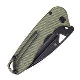 Tenable Bömbur Folding Knife Green Micarta Handle (3.53'' Blackwash D2 Blade) Midgards Messer Design--T1054A4