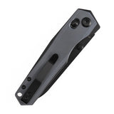 Tenable Beaver CrossBar Folding Knife | 3.44'' Blackwash Nitro-V Blade | Gray and Black G10 Handle | Kim Ning Design-T1105V7