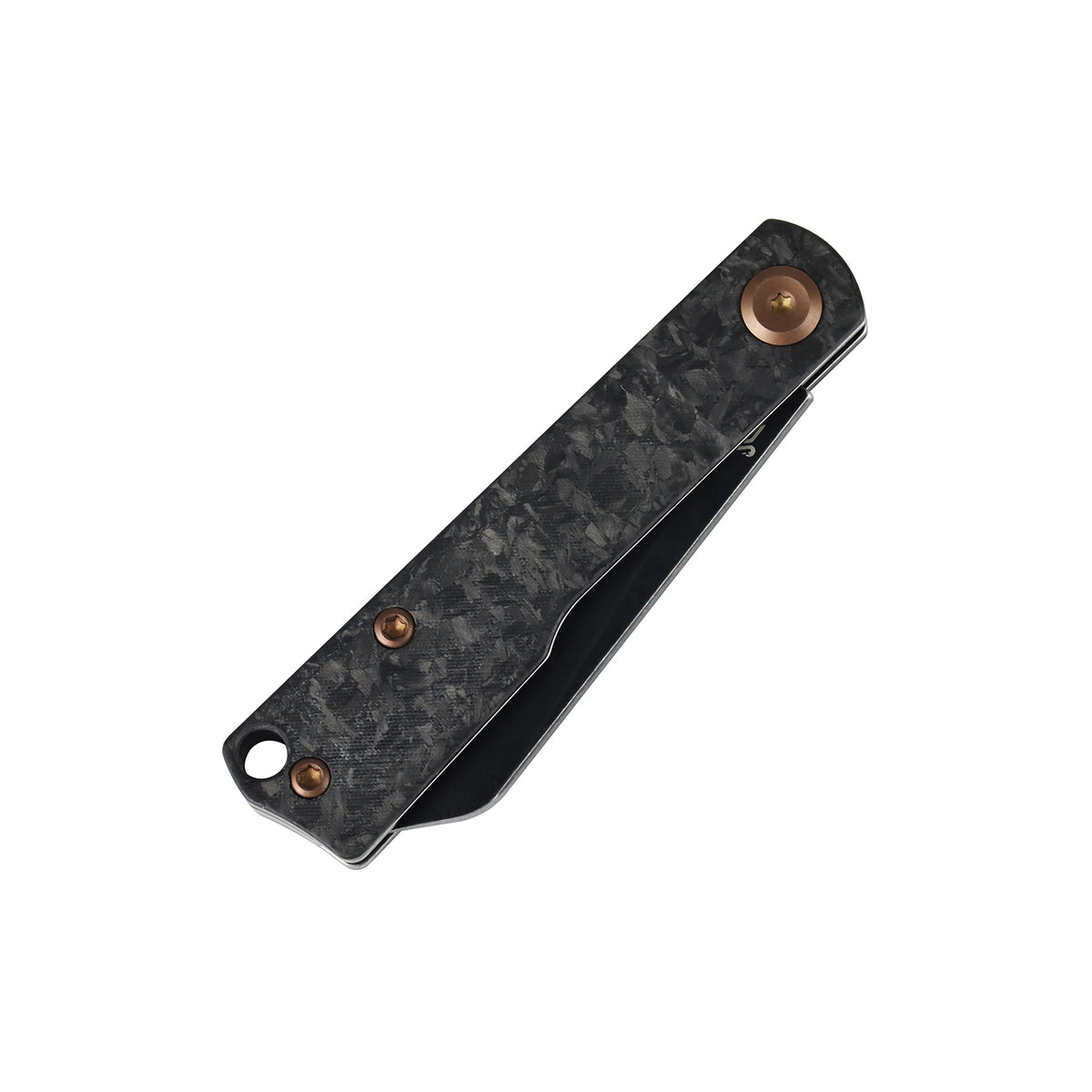 Tenable Riflestock Lock Back Folding knife | 2.34" Blackwash Nitro V Blade | Shred Carbon Fiber Handle | Nick Swan Knives Design - B2131S2