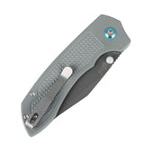Tenable Entity Top Liner Lock Folding Knife | 3.52“ Gray TiCn Coated 14C28N Blade | Gray G10 Handle | Nalu Knives Design - B1036H1