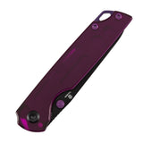 Tenable Mini Warrior Liner Lock Knife | 2.9" Blackwash Nitro-V Blade | Purple Acrylic Handle | Kim Ning Design - B2005A2