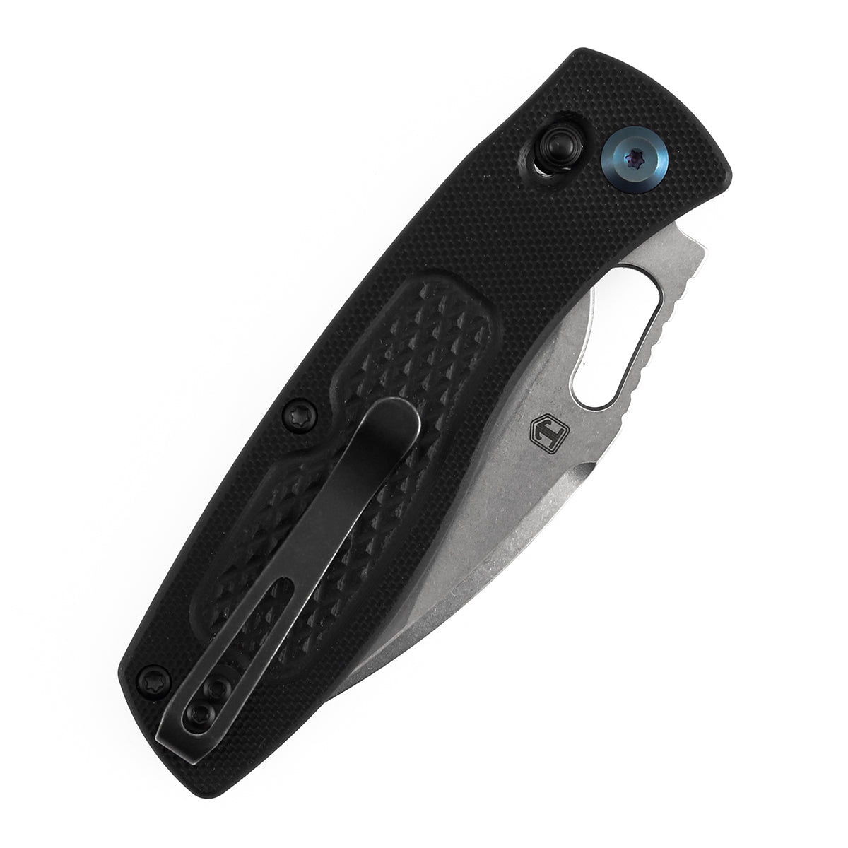 Pre Order | Heron Folding Knife - 3.13" Nitro V Blade | Black G10 Handle with Diamond Pattern | Johan Jordaan- B2124V4