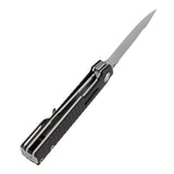 Tenable Kitpu Folding Knife | 2.9'' Stonewashed Nitro-V Blade | Black G10 with Frag Pattern Handle | Jonathan Styles Design - B2123A3