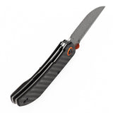 Tenable Tarkin Liner Knife | 3.4" Damascus Blade | Twill Carbon Fiber &G10 Handle | Matthew Christensen Design | B1078A4