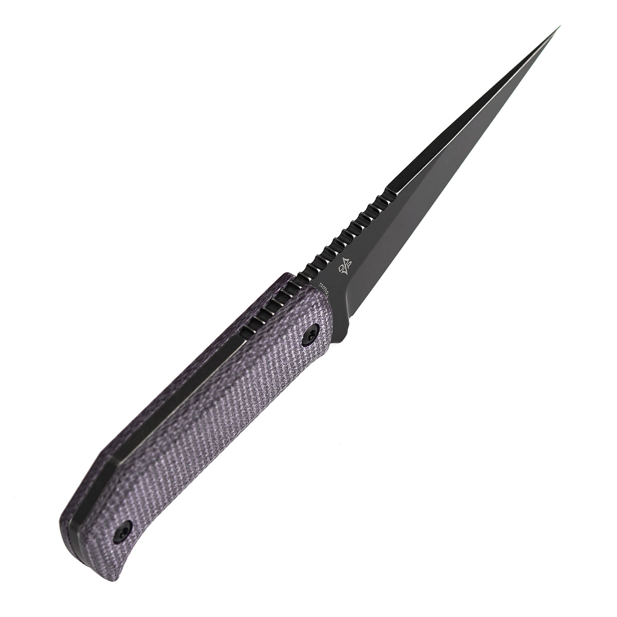 Pre-Order：Ships by Aug. 20 | Tenable ToothPik Fixed Blade | 3.04“ Blackwash 14C28N Blade | Purple Micarta Handle | Pinkerton Knives Design - G020A1