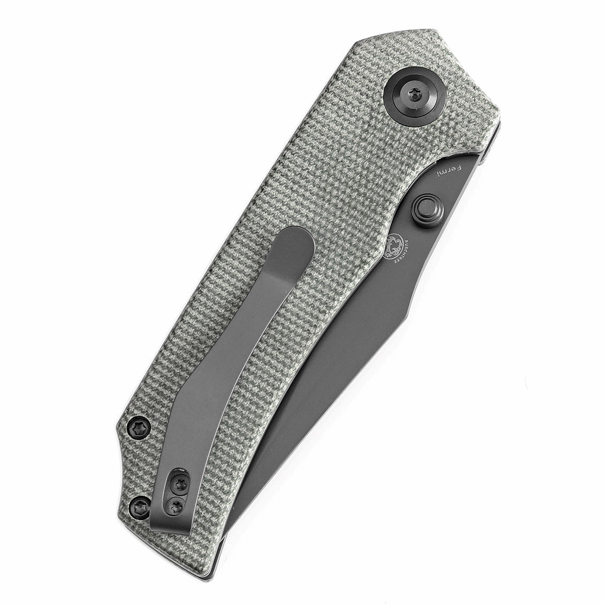 Tenable Fermi Folding Knife Green Micarta Handle (3.11'' Grey TiCn