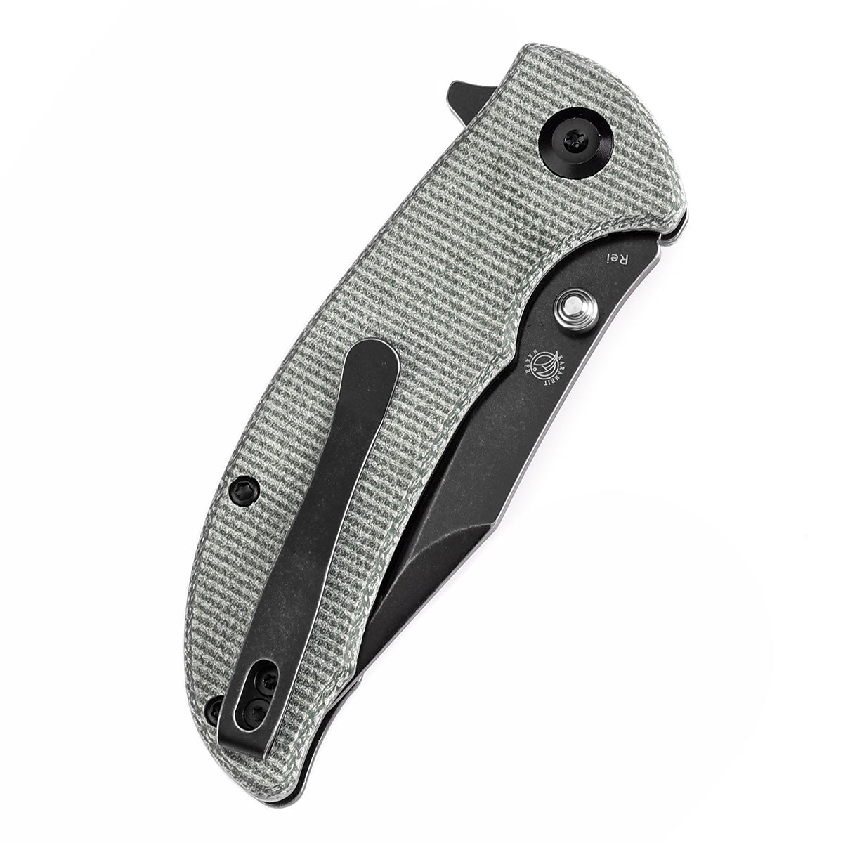 Tenable Rei Folding Knife Green Micarta Handle (3.3