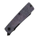 Tenable Higonokami Folding Knife | 3.02'' Black Stonewashed D2 Blade | Purple Micarta Handle | Goran mihajlovic Design | B2135A1