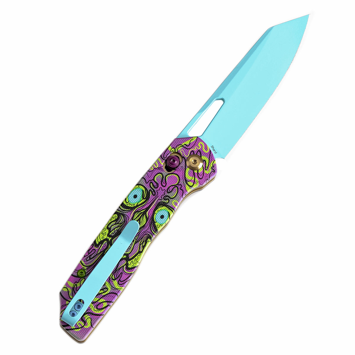 Tenable Shard | Cross Bar Lock Folding Knife | 3.47'' Blue Coated