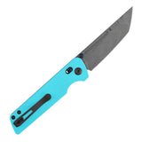 Tenable Anomaly Cross Bar Lock Knife | 3.14“ Damascus Blade | Blue G10 Handle | Pinkerton Knives Design | B2038V3