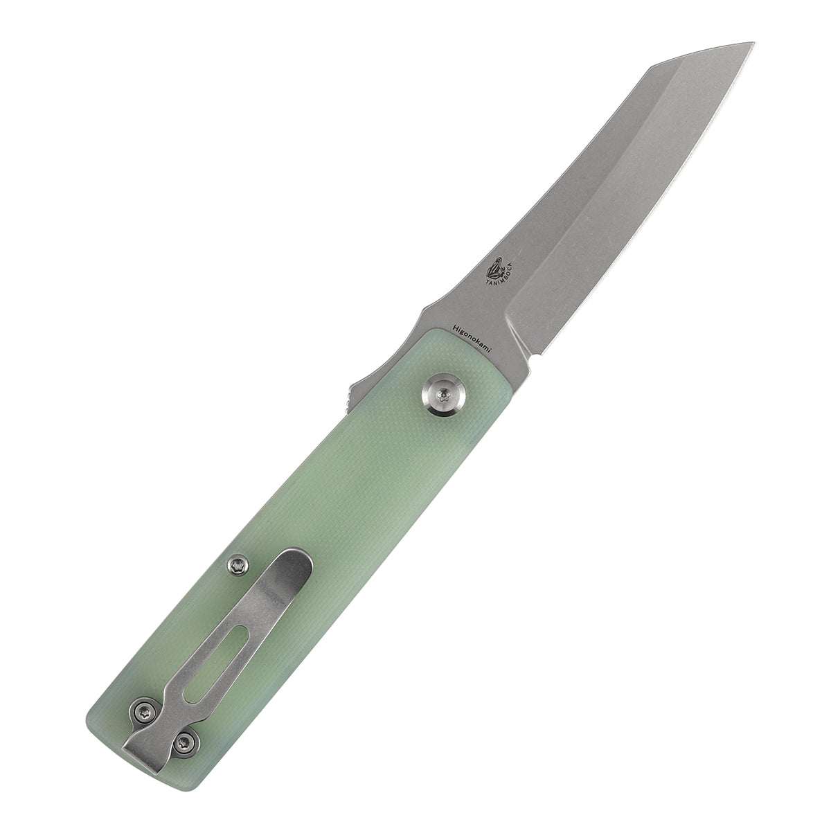 Tenable Higonokami Folding Knife | 3.02'' Stonewashed D2 Blade | Jade  G10 Handle | Goran mihajlovic Design | B2135A4