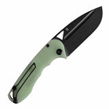 Tenable Bömbur Folding Knife Jade G10 Handle (3.53'' Blackwashed D2 Blade) Midgards Messer Design--T1054A8