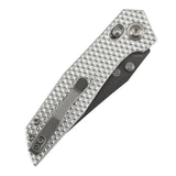 Tenable Deadite Cross Bar Lock Knife | 3.52" Gray TiCn Coated 14C28N Blade | Silver Aluminum Handle | TuffKnives Design - B1081V2