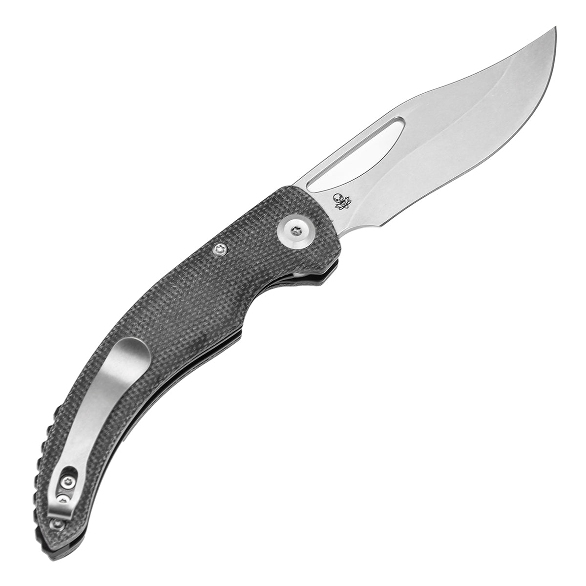 Tenable Gideon Folding Knife Black Micarta Handle (3.5'' Stonewashed Nitro V Blade) Dead Sober Design--T1119A1