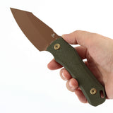 Tenable Loki Fixed Blade Knife | 2.99" Rose Gold D2 Blade | Olive Green G10 Handle | Steven Dunnuck Design | G1058A3