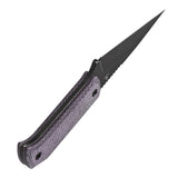 Pre-Order：Ships by Aug. 20 | Tenable ToothPik Fixed Blade | 3.04“ Blackwash 14C28N Blade | Purple Micarta Handle | Pinkerton Knives Design - G020A1