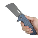 Tenable Leviathan Folding knife | 3.9" Gray TiCn Coated D2 Blade | Slate Blue G10 Handle | Warhawk Knives Design -B1083A1