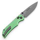 Tenable Eaglestrike Cross Bar Lock Folding Knife Green Anodized Aluminum with Diamond Pattern Handle (3.73'' Blackwash Nitro-V Blade) James Lowe Design-T1095V3