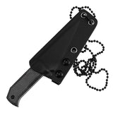 Pre-Order：Ships by Aug. 20 | Tenable ToothPik Fixed Blade | 3.04” Blackwash 14C28N Blade | Black Micarta Handle | Pinkerton Knives Design - G020A4