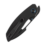 Tenable Link Folding Knife | 3.0" Blackwash 14C28N Blade | Black Micarta Handle| Triple Stripe Knives Design | B1068A4