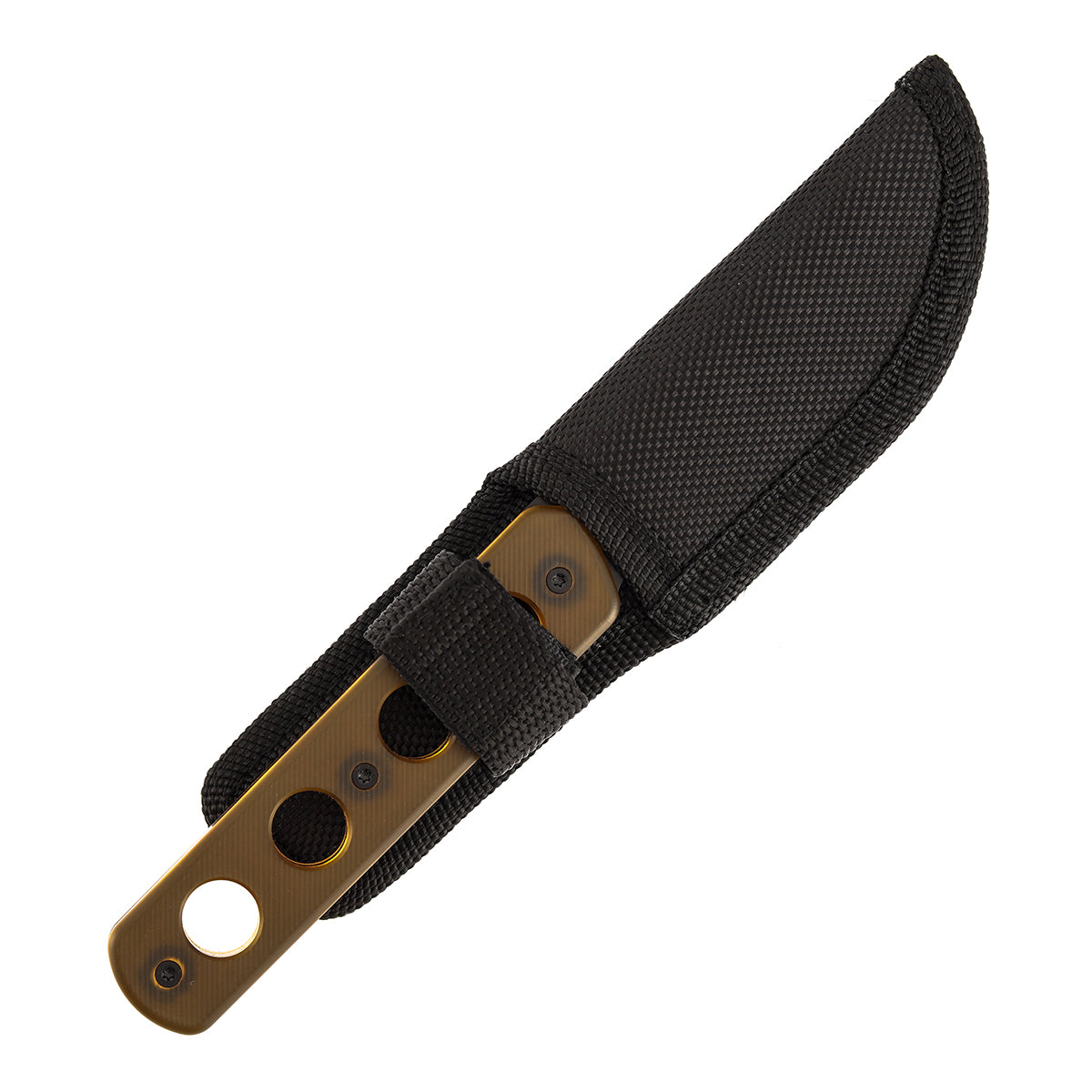 Tenable Foosa Fixed Blade Knife - 3.06'' Blackwash D2 Blade | Amber PEI Handle | Rolf Helbig - G2020A3
