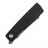 Tenable Higonokami Folding Knife | 3.02'' Water Ripple Damascus Blade | Twill Cabrbon Fiber Handle | Goran mihajlovic Design | B2135A3