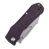 Tenable Loki Liner Lock Knife | 3.0" Stonewashed Nitro-V Blade | Purple Micarta Handle | Steven Dunnuck Design - B1058A2