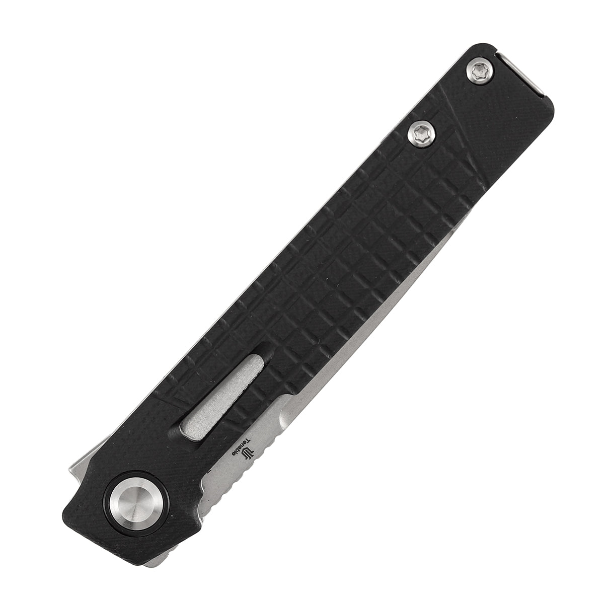 Tenable Kitpu Folding Knife | 2.9'' Stonewashed Nitro-V Blade | Black G10 with Frag Pattern Handle | Jonathan Styles Design - B2123A3