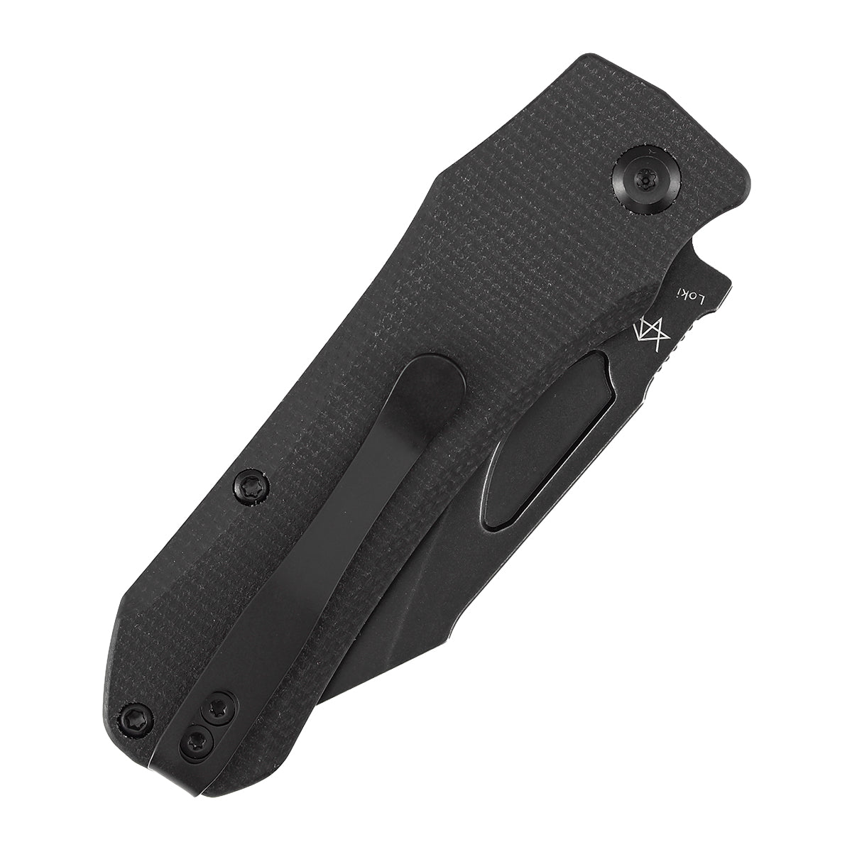 Tenable Loki Liner Lock Knife | 3.0" Blackwash Nitro-V Blade | Black Micarta Handle | Steven Dunnuck Design - B1058A1