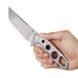Tenable Zues Fixed Blade Knife | 3.95“ Stonewahsed D2 Steel Blade & Handle | Frank Grissom Design - G021A1