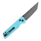 Tenable Anomaly Cross Bar Lock Knife | 3.14“ Damascus Blade | Blue G10 Handle | Pinkerton Knives Design | B2038V3
