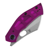 Pre-Order： Ships by Aug. 10 | Tenable Osprey Folding Knife | 2.22" Stonewashed Nitro-V | Purple PC Handle | Triple Stripe Knives Design - B2087A1
