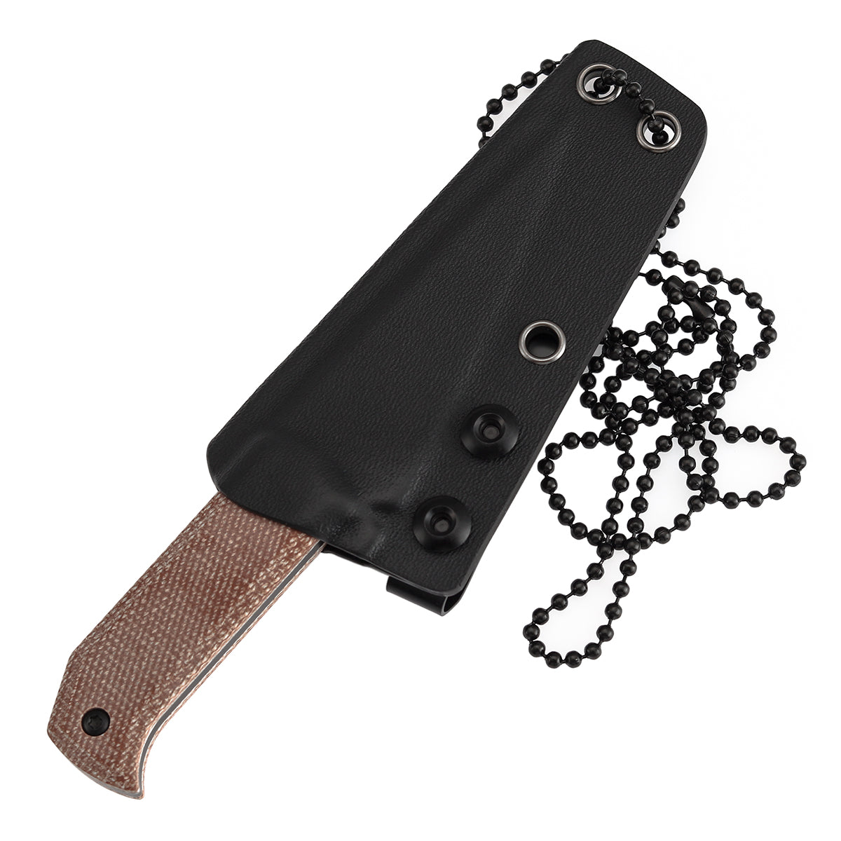Pre-Order：Ships by Aug. 20  | Tenable ToothPik Fixed Blade | 3.04” Blackwash 14C28N Blade | Brown Micarta Handle | Pinkerton Knives Design - G020A2