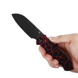 Tenable Rango Folding knife | 3.41" Blackwash 14C28N Blade | Black & Red G10 Handle | Steven Kastner Design - B1120A1