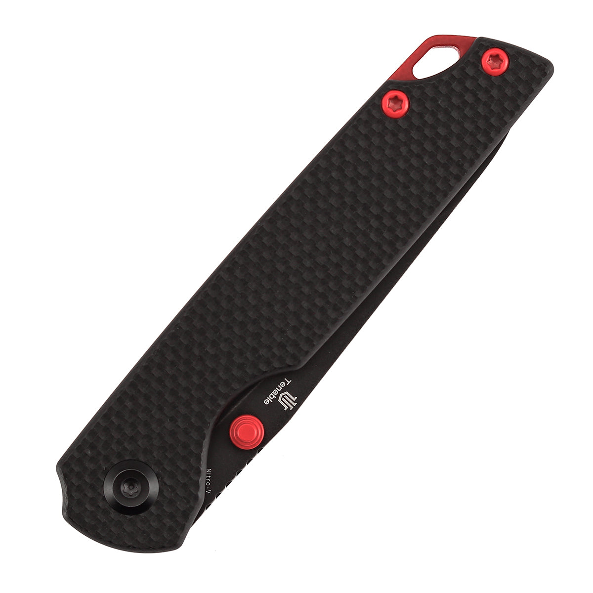 Tenable Mini Warrior Liner Lock Knife | 2.9" Blackwash Nitro-V Blade | Black G10 Handle | Kim Ning Design - B2005A1