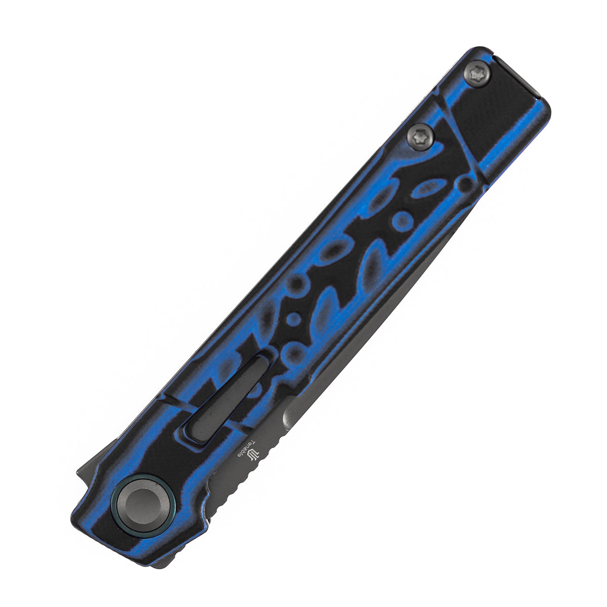 Tenable Kitpu Folding Knife | 2.9'' Gray TiCn Coated Nitro-V Blade | Blue & Black G10 Handle | Jonathan Styles Design - B2123A1