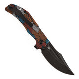 Tenable Orion Liner Lock | Multi-color Topo   G-mascus Handle | Blackwashed 14C28N | JB Stout Design | B1089A7