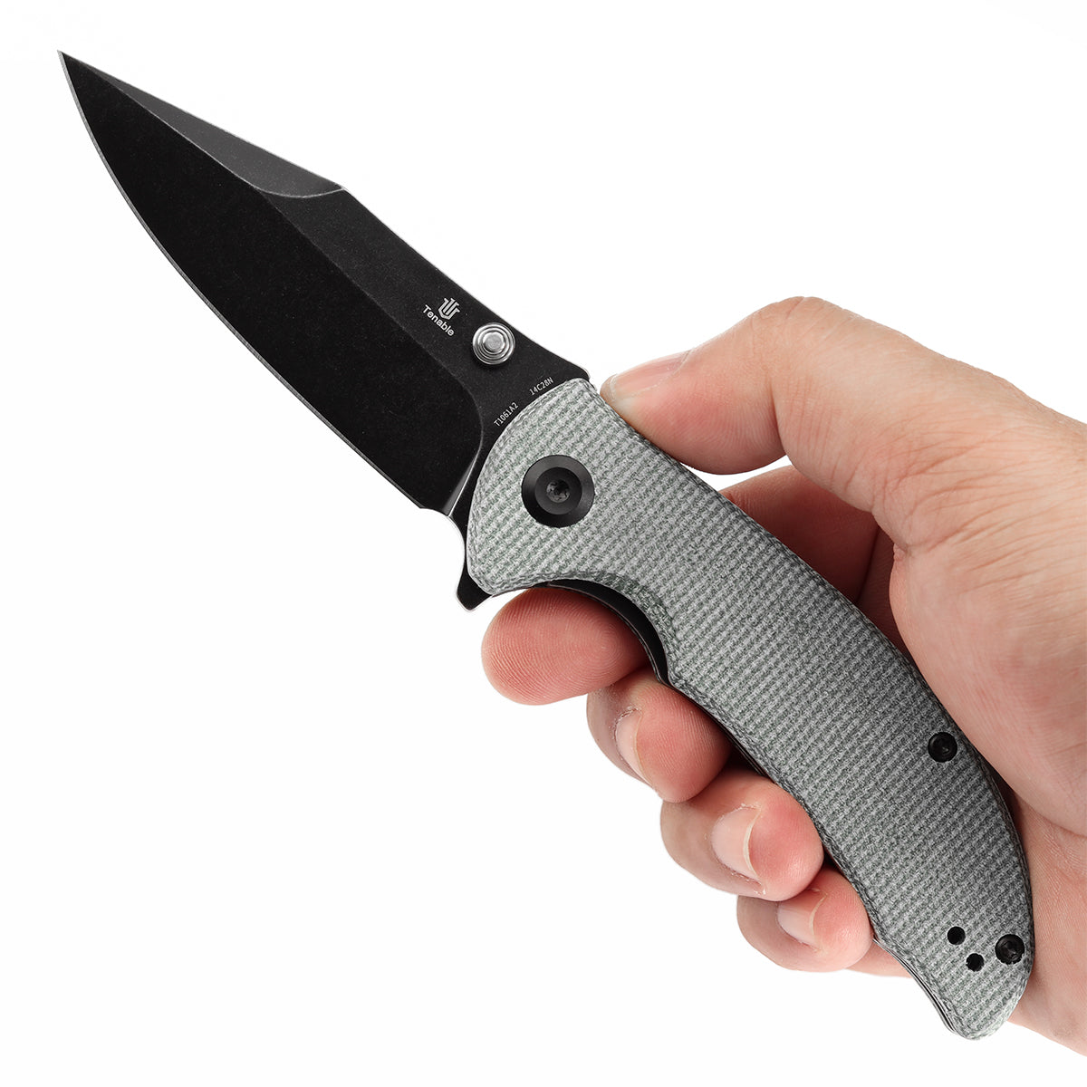 Tenable Rei Folding Knife Green Micarta Handle (3.3