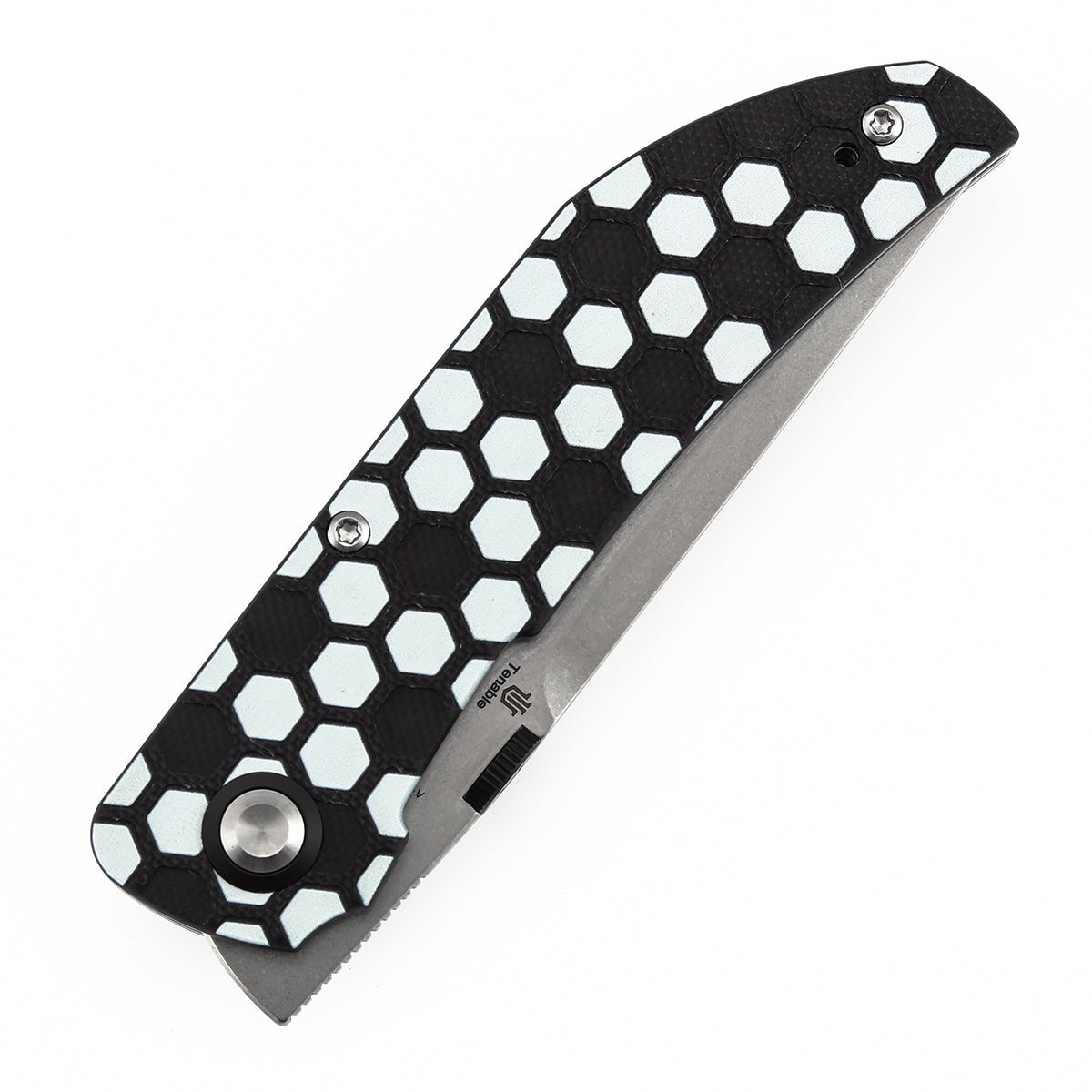 Tenable Exclusive Soccer-Themed Tarkin Folding Knife | 3.42" Nitro-V | Black & White G10 | Matthew Christensen Design | B1078A5