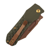 Tenable Loki Liner Lock Knife | 3.0" Rose Gold Nitro-V Blade | Olive Green G10 Handle | Steven Dunnuck Design - B1058A4